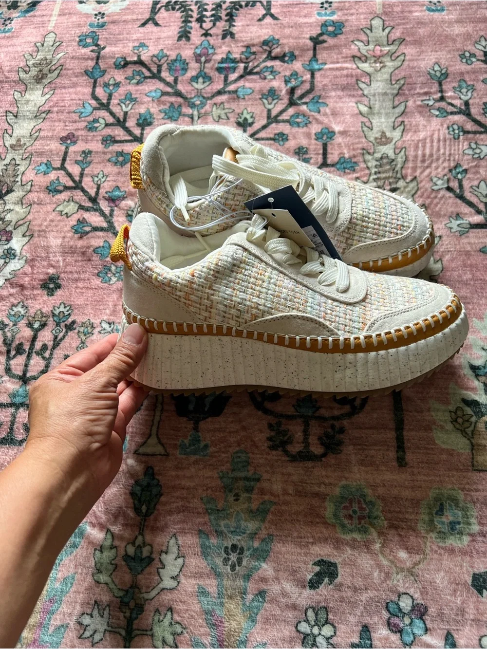 Universal Thread  Multicolor Tweed-Effect Platform Fashion Sneakers